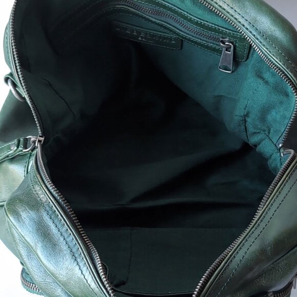 LIEBESKIND-BERLIN Satchel Vintage Forest Green Convertible Bag - Picture 5 of 13